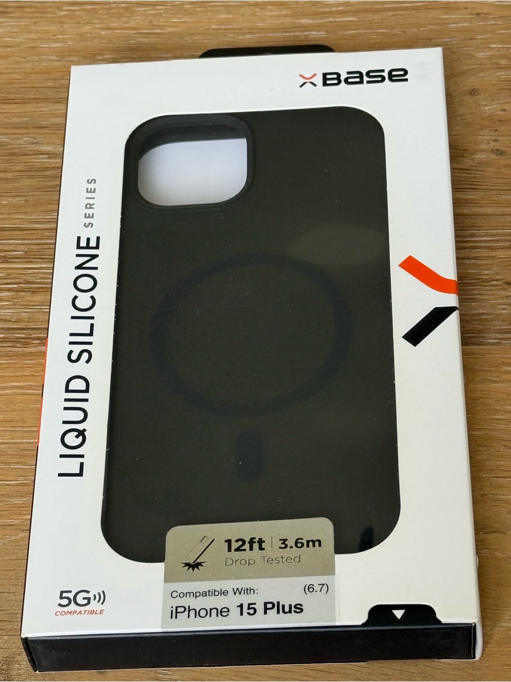 New XBase Liquid Silicone Case for iPhone 15 Plus - Black